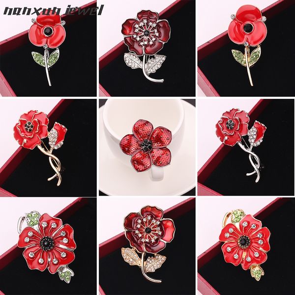 fashion red poppy crystal brooches flower enamel pin gold silver color brooch wedding memory brooch lapel pins gifts for women, Gray
fashion red poppy crystal brooches flower enamel pin gold silver color brooch wedding memory brooch lapel pins gifts for women, Gray