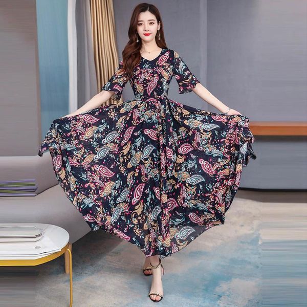 2020 casual summer dress women flower printed long dress flare half sleeve v-neck short slim loose a-line beach dresses vestidos, Black;gray
2020 casual summer dress women flower printed long dress flare half sleeve v-neck short slim loose a-line beach dresses vestidos, Black;gray