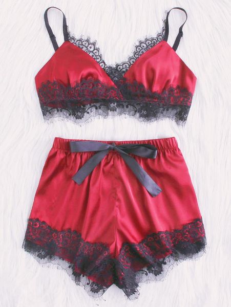 ladies satin silk sleepwear babydoll lingerie nightdress pyjamas suit 2pcs lace tank bow shorts soft women sleepwear, Blue;gray
ladies satin silk sleepwear babydoll lingerie nightdress pyjamas suit 2pcs lace tank bow shorts soft women sleepwear, Blue;gray
