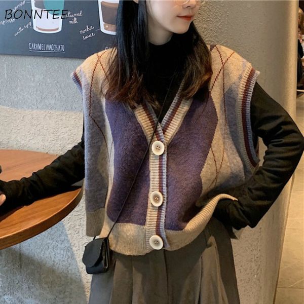 vest women retro argyle chic v-neck sleeveless tank vintage casual basic knit sweater ulzzang outwear fashion female clothes new, Black;white
vest women retro argyle chic v-neck sleeveless tank vintage casual basic knit sweater ulzzang outwear fashion female clothes new, Black;white