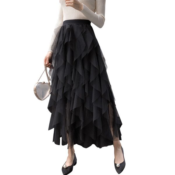 fashion womens lace princess fairy asymmetrical voile tulle skirt bouffant puffy fashion skirt long tutu skirts, Black
fashion womens lace princess fairy asymmetrical voile tulle skirt bouffant puffy fashion skirt long tutu skirts, Black