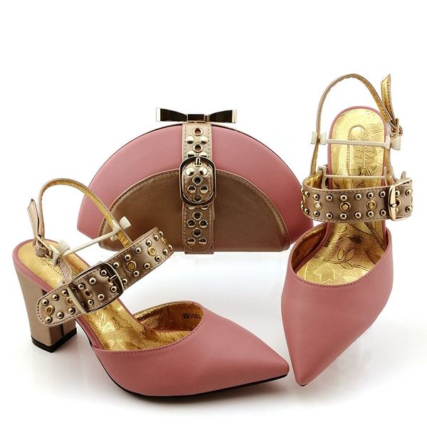 beautiful pink women dress shoes match handbag with rivet style african pumps and bag set for party mm1092,heel 9cm, Black
beautiful pink women dress shoes match handbag with rivet style african pumps and bag set for party mm1092,heel 9cm, Black