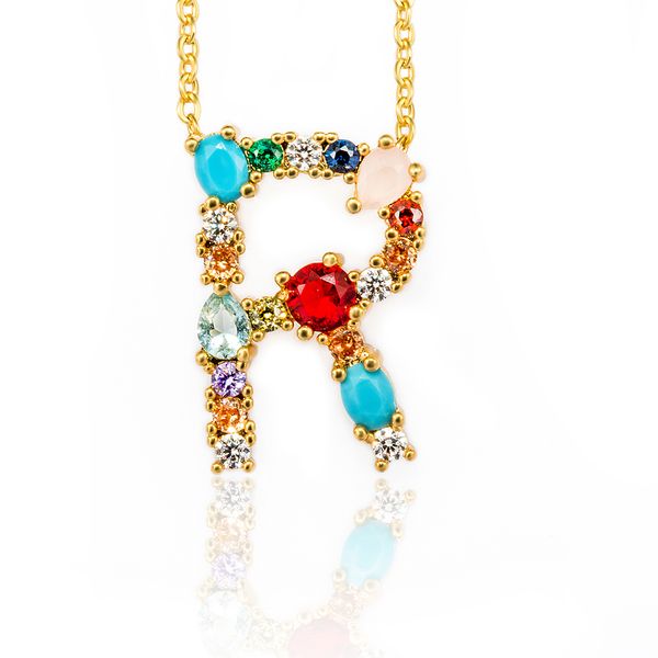 multicolor charm gold pendant necklace micro pave zircon initial 26 letter necklaces couple name necklace christmas gift, Silver
multicolor charm gold pendant necklace micro pave zircon initial 26 letter necklaces couple name necklace christmas gift, Silver