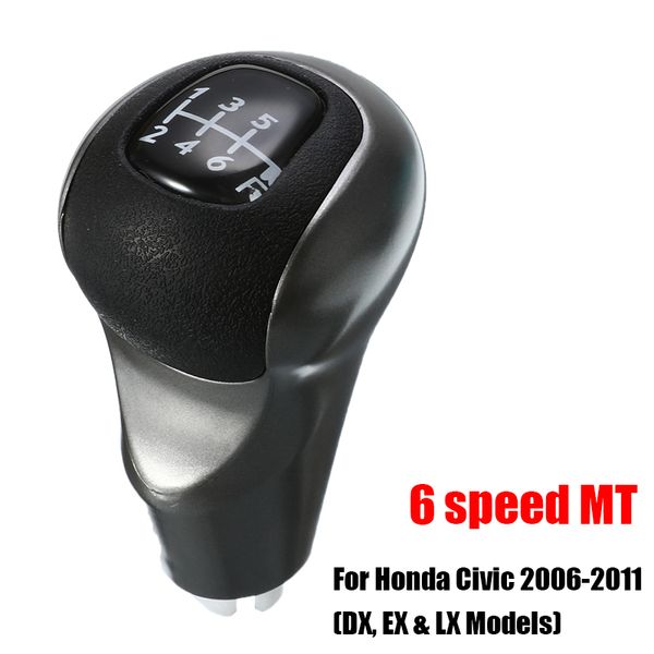 

6 speed mt car gear shift knob stick shifting ball head change lever knob for civic dx ex lx model 06-11 54102-sna-a01