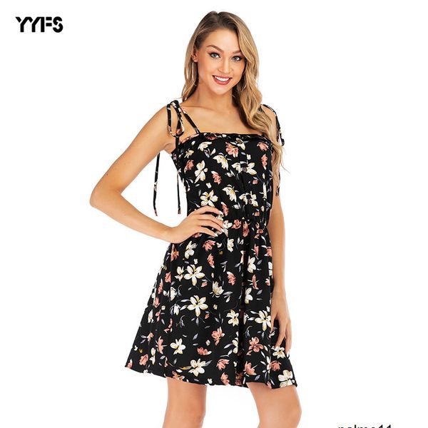 womens designer off-the-shoulder floral ladies printed dress women lg74, Black;gray