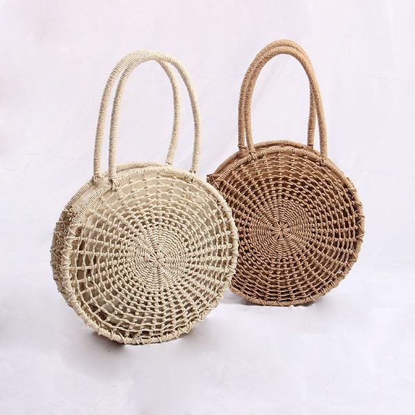 2019 europe and the united states simple round straw bag hand-woven beach bag shoulder portable seaside holiday women summer
2019 europe and the united states simple round straw bag hand-woven beach bag shoulder portable seaside holiday women summer