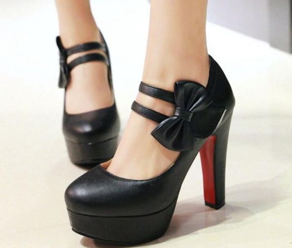 2019 women's shoes in spring and autumn with new style high heel coarse heel round head bowknot waterproof table@290, Black
2019 women's shoes in spring and autumn with new style high heel coarse heel round head bowknot waterproof table@290, Black