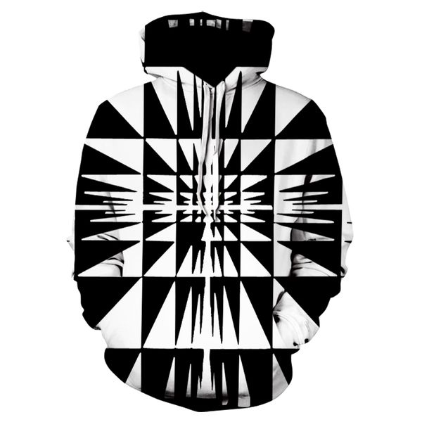 2019 new fashion for men and women hoodie , black and white geometric patterns dizzy hoodie hip hop streetwear
2019 new fashion for men and women hoodie , black and white geometric patterns dizzy hoodie hip hop streetwear