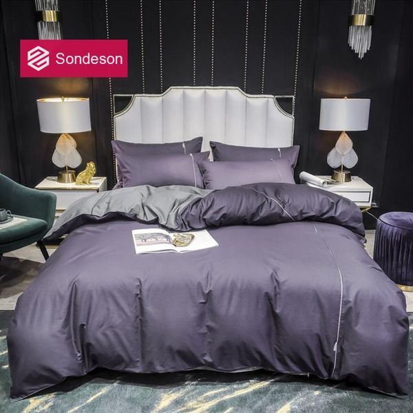 sondeson luxury 100% cotton purple solid bedding set printed duvet cover pillowcase flat sheet king for home bed set 4pcs
sondeson luxury 100% cotton purple solid bedding set printed duvet cover pillowcase flat sheet king for home bed set 4pcs
