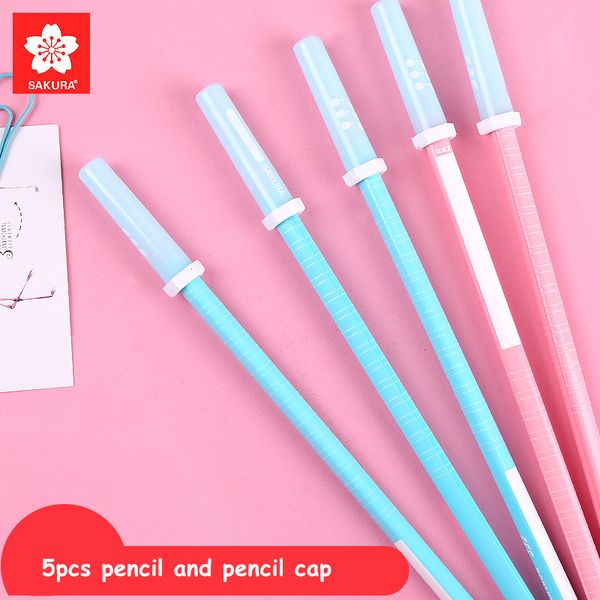 5шт япония sakura треугольник 2b pencil с cap комбинация начальной школы обучение студентов supplies синий розовый симпатичные канцелярские
5шт япония sakura треугольник 2b pencil с cap комбинация начальной школы обучение студентов supplies синий розовый симпатичные канцелярские