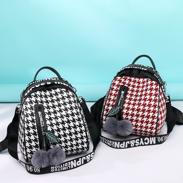 2020 bag women houndstooth pattern backpack mini mochila waterproof nylon fashion design femme mochila female backpack sac a dos
2020 bag women houndstooth pattern backpack mini mochila waterproof nylon fashion design femme mochila female backpack sac a dos
