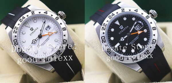 new men's automatic 2813 movement watch men luminous 216570 watches mens rubber strap gmt perpetual chronometer sport explorer wristwat, Slivery;brown
new men's automatic 2813 movement watch men luminous 216570 watches mens rubber strap gmt perpetual chronometer sport explorer wristwat, Slivery;brown