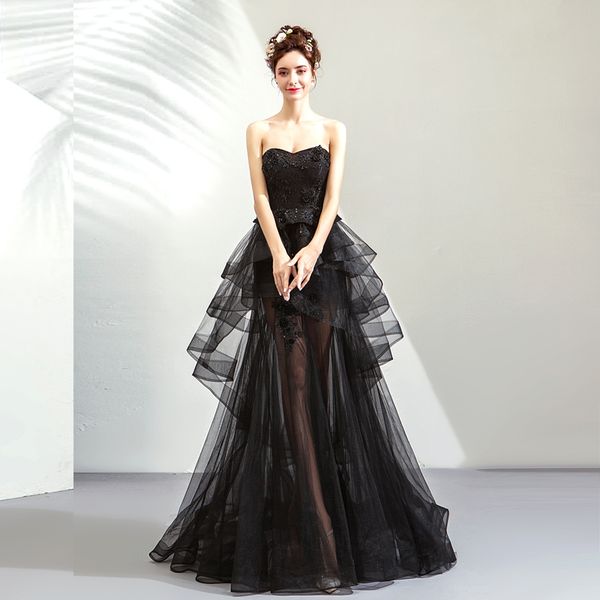 high low black prom dress long party dresses for juniors lace tulle skirt vestidos de formal party dresses short front long back, White;black
high low black prom dress long party dresses for juniors lace tulle skirt vestidos de formal party dresses short front long back, White;black
