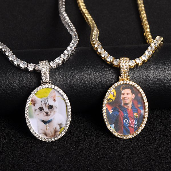 hip hop iced out bling custom made p cubic zircon round necklace & pendant for men jewelry with tennis chain, Silver 
hip hop iced out bling custom made p cubic zircon round necklace & pendant for men jewelry with tennis chain, Silver