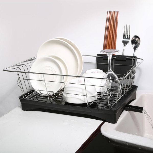 stainless steel single layer dish rack kitchen organizer storage drainer drying plate shelf sink knife fork container accessorie
stainless steel single layer dish rack kitchen organizer storage drainer drying plate shelf sink knife fork container accessorie