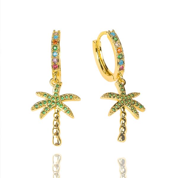 fashion rainbow gold earrings for women zircon colorful coconut tree elephant pendant cz stud stud earrings christmas gift, Silver
fashion rainbow gold earrings for women zircon colorful coconut tree elephant pendant cz stud stud earrings christmas gift, Silver