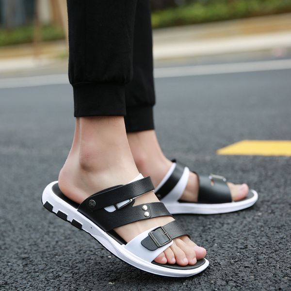 leisure fashion summer sandals for men buckle strap basic front rear strap beach sandals mixed colors low breathable shoes, Black
leisure fashion summer sandals for men buckle strap basic front rear strap beach sandals mixed colors low breathable shoes, Black