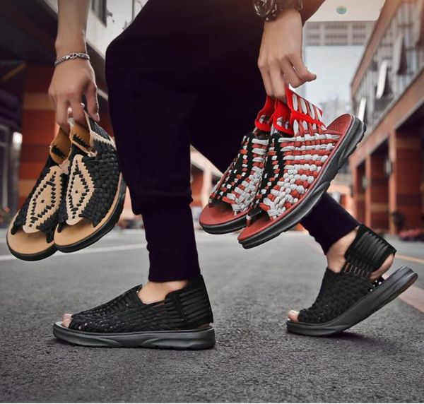 2020 male handmade weave beach sandals man elastic sandals summer men casual shoes fashion open-toed comfortable loafers, Black
2020 male handmade weave beach sandals man elastic sandals summer men casual shoes fashion open-toed comfortable loafers, Black