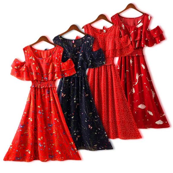 party dresses women dress 2021 summer off shoulder floral print chiffon boho short sleeve beach vestidos, White;black
party dresses women dress 2021 summer off shoulder floral print chiffon boho short sleeve beach vestidos, White;black