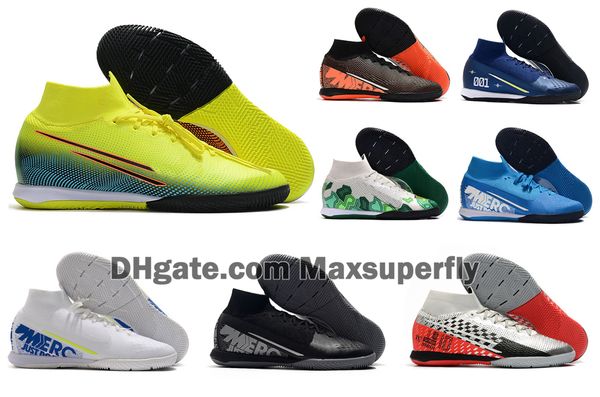 

2020 Mercurial Superfly 7 VII 360 Elite IC 002 Indoor Turf TF CR7 Ronaldo Neymar NJR мужская футбольная обувь Higt футбол