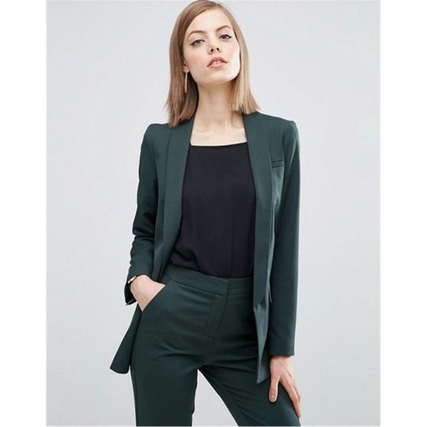 dark green women's slim fit formal suits female casual office work wear uniform style suits 2 pieces set traje mujer, White;black
dark green women's slim fit formal suits female casual office work wear uniform style suits 2 pieces set traje mujer, White;black
