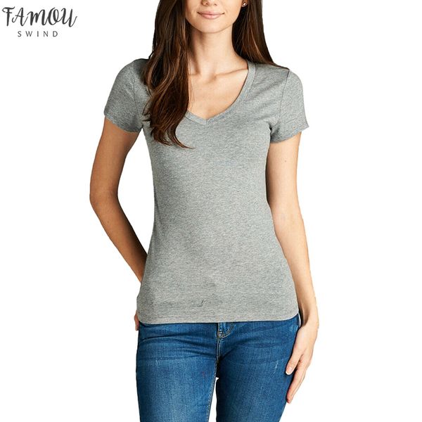 твердые женщин basic v neck t shirt коротким рукавом top stretch solid монтажн хлопок tee для дам лето, White
твердые женщин basic v neck t shirt коротким рукавом top stretch solid монтажн хлопок tee для дам лето, White