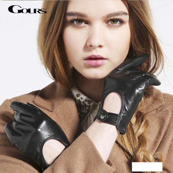 gours women' winter genuine leather gloves new fashion brand ladies black unlined driving gloves goatskin mittens gsl010, Blue;gray
gours women' winter genuine leather gloves new fashion brand ladies black unlined driving gloves goatskin mittens gsl010, Blue;gray