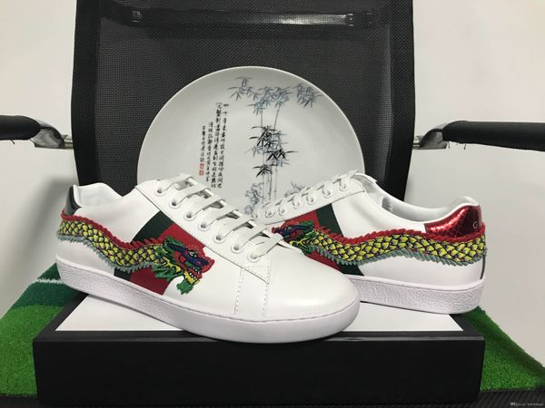 new fashion luxury green red stripes original designer ace classic embroidery dragon comfortable breathable men and women casual shoes, Black
new fashion luxury green red stripes original designer ace classic embroidery dragon comfortable breathable men and women casual shoes, Black