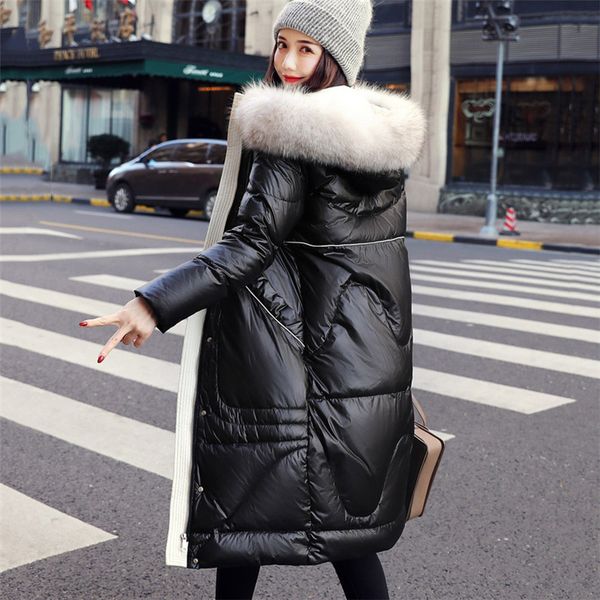 яркий high-end пуховик женщины средние длинные пальто 2019 зима новая мода меховой воротник над коленом белая утка вниз пальто jiu100, Black
яркий high-end пуховик женщины средние длинные пальто 2019 зима новая мода меховой воротник над коленом белая утка вниз пальто jiu100, Black