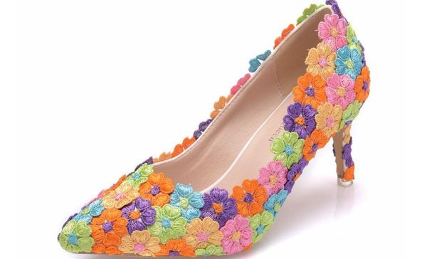women's shoes in spring and autumn high fine heel pointed end flower @asd381, Black
women's shoes in spring and autumn high fine heel pointed end flower @asd381, Black