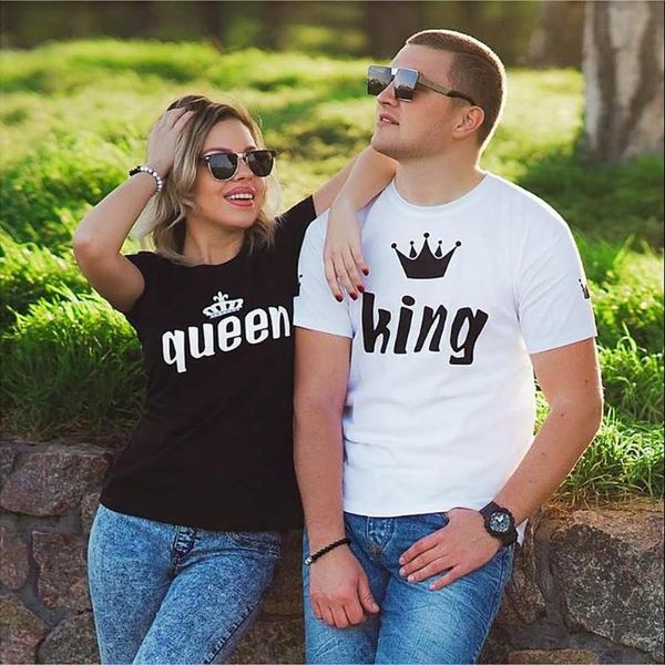 funny cotton couple letter printed t shirt short sleeve summer casual men women tees loose o neck tshirts, White;black
funny cotton couple letter printed t shirt short sleeve summer casual men women tees loose o neck tshirts, White;black