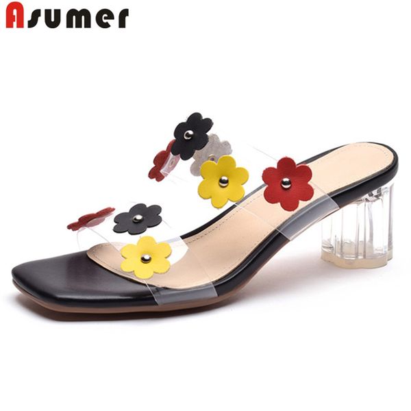 asumer 2020 new arrive women sandals pvc transparent flower summer high heel sandals fashion casual beach party shoes woman, Black
asumer 2020 new arrive women sandals pvc transparent flower summer high heel sandals fashion casual beach party shoes woman, Black