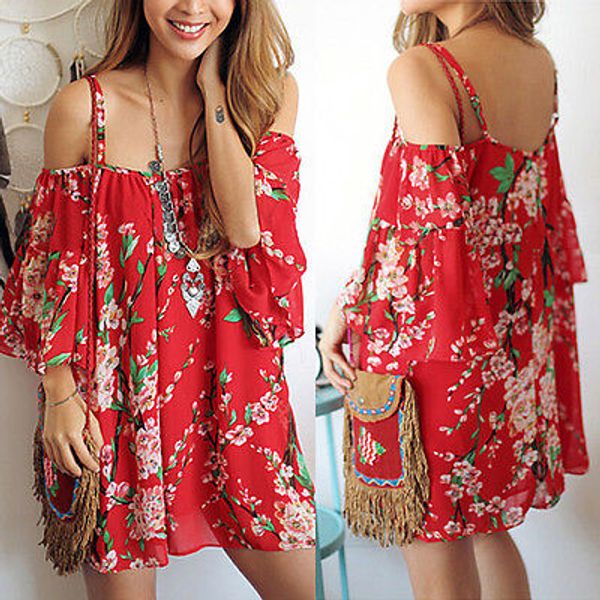 2017 women beach floral print off shoulder sundress summer women beachwear cover-ups evening party short mini dress, Blue;gray
2017 women beach floral print off shoulder sundress summer women beachwear cover-ups evening party short mini dress, Blue;gray