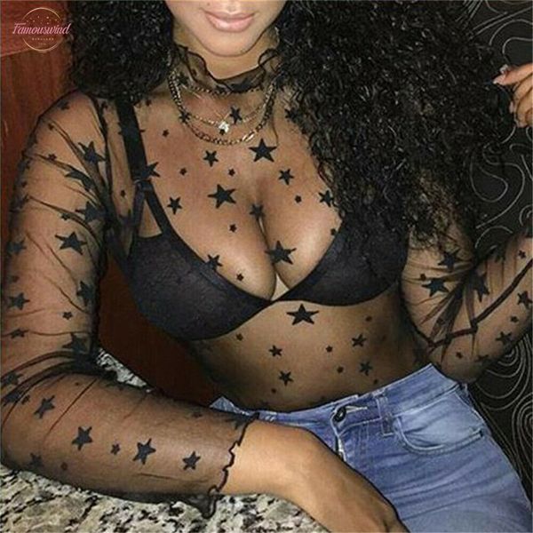 womens and blouses star printed transparent mesh crop short tee shirt polyester black white fashion clothes
womens and blouses star printed transparent mesh crop short tee shirt polyester black white fashion clothes