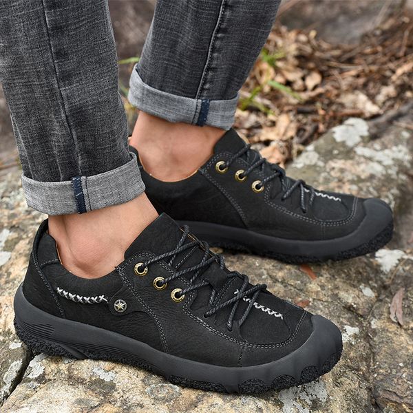retro style plus size boots men natural leather handmade outdoor autumn ankle boots platform shoes men, Black
retro style plus size boots men natural leather handmade outdoor autumn ankle boots platform shoes men, Black