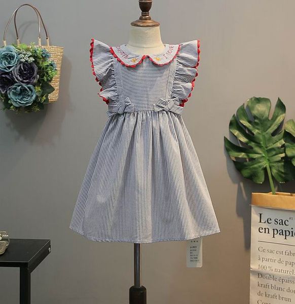 stripe baby girl dress bow flare sleeve summer princess dress children clothes 3-7y lt024, Red;yellow
stripe baby girl dress bow flare sleeve summer princess dress children clothes 3-7y lt024, Red;yellow