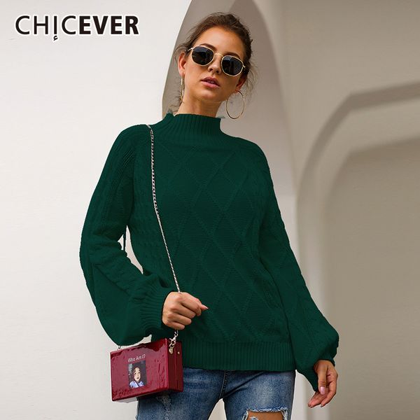 chicever sweater jumper for women turtleneck lantern sleeve autumn casual loose sweaters female 2019 fashion new clothing, White;black
chicever sweater jumper for women turtleneck lantern sleeve autumn casual loose sweaters female 2019 fashion new clothing, White;black