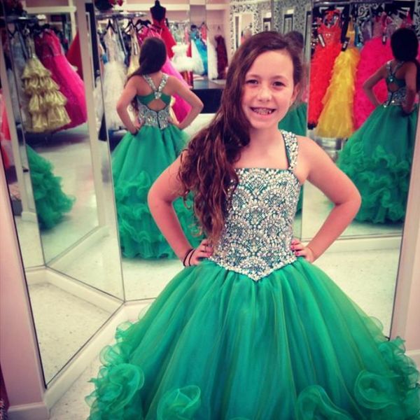 2019 princess green girls pageant dresses beaded crystals halter neck organza tiered ruffles kids birthday party dresses, White;blue
2019 princess green girls pageant dresses beaded crystals halter neck organza tiered ruffles kids birthday party dresses, White;blue