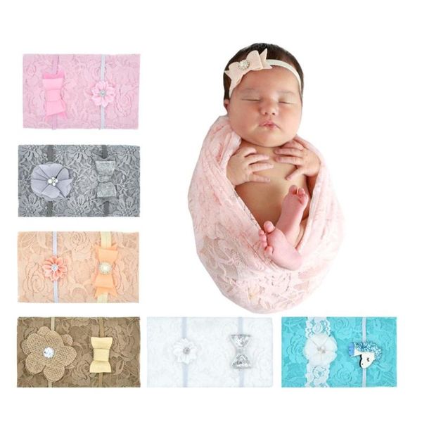 3pcs/set baby floral lace blanket wrap swaddle with faux pearl headbands decor
3pcs/set baby floral lace blanket wrap swaddle with faux pearl headbands decor