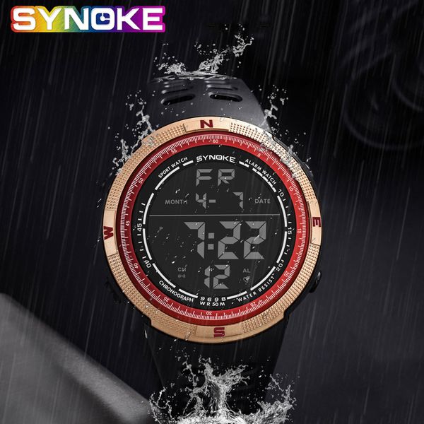 synoke men digital watches fashion sports 50m waterproof luminous electronic running seconds wrist watches alarm clocks for men, Slivery;brown
synoke men digital watches fashion sports 50m waterproof luminous electronic running seconds wrist watches alarm clocks for men, Slivery;brown