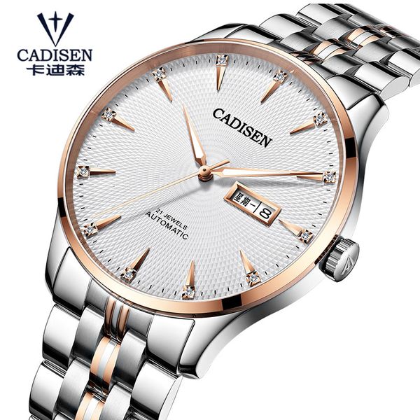 cadisen men watches automatic mechanical wrist watch miyota 8205 luxury real diamond watch curved sapphire glass luminous clock, Slivery;brown
cadisen men watches automatic mechanical wrist watch miyota 8205 luxury real diamond watch curved sapphire glass luminous clock, Slivery;brown