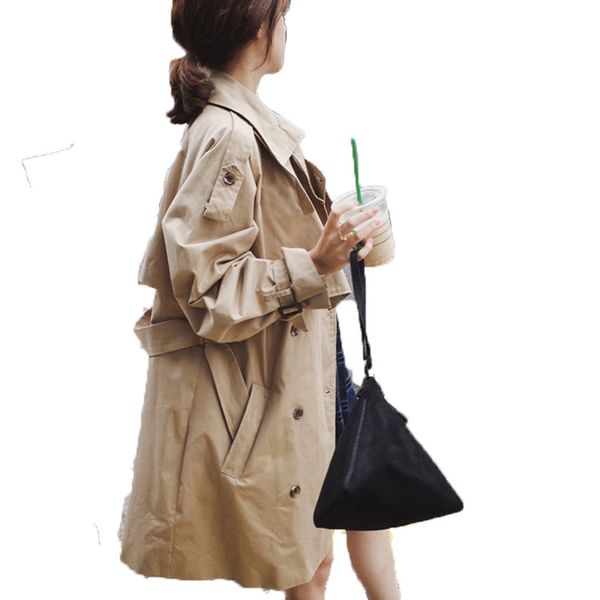 2019 new spring fashion ladies double breasted mid-long trench coat women slim belt cloak mujer windbreaker female abrigos m199, Tan;black
2019 new spring fashion ladies double breasted mid-long trench coat women slim belt cloak mujer windbreaker female abrigos m199, Tan;black
