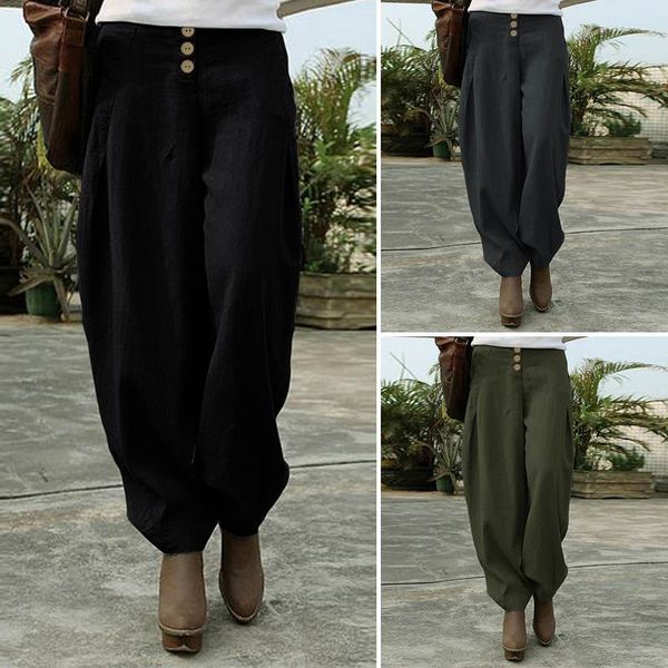 zanzea 2019 fashion women casual wide leg pants back elastic waist long trousers streetwear loose pockets pantalon plus size 5xl, Black;white
zanzea 2019 fashion women casual wide leg pants back elastic waist long trousers streetwear loose pockets pantalon plus size 5xl, Black;white