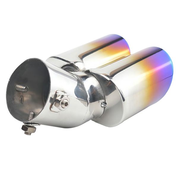 1 to 2 throat blue stainless steel rear tail replacement car chrome trim tailpipe dual exhaust pipe universal muffler tip
1 to 2 throat blue stainless steel rear tail replacement car chrome trim tailpipe dual exhaust pipe universal muffler tip