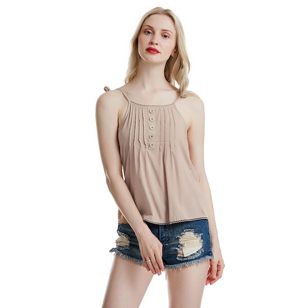 women lace camisole splicing square collar pleated slim sling camis solid colors, White
women lace camisole splicing square collar pleated slim sling camis solid colors, White