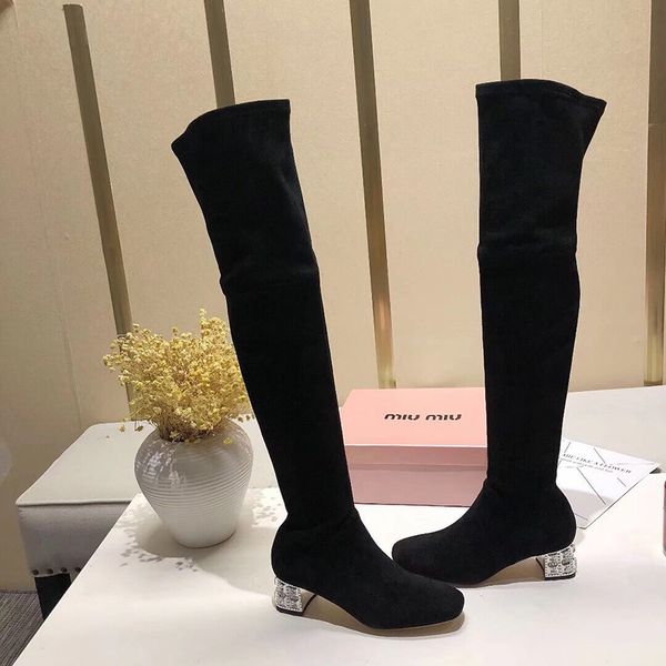 european station authentic rhinestones and sheepskin elastic boots high tube female long tube over the knees matte skin super leg repair, Black
european station authentic rhinestones and sheepskin elastic boots high tube female long tube over the knees matte skin super leg repair, Black