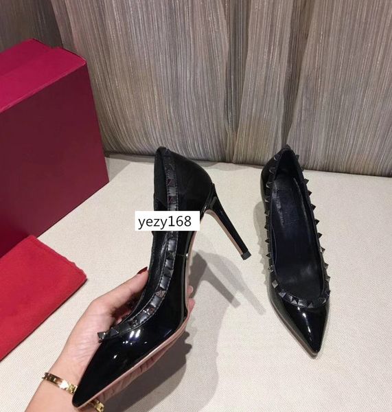 designer pointed toe 2-strap with studs high heels leather rivets sandals women high-heeled shoes 8.5cm size 41, Black
designer pointed toe 2-strap with studs high heels leather rivets sandals women high-heeled shoes 8.5cm size 41, Black