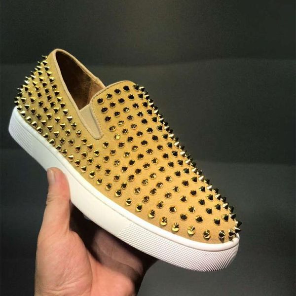 brand red bottom loafers luxury party wedding shoes designer black suede leather spiked dress shoes for mens slip on flats black red blue
brand red bottom loafers luxury party wedding shoes designer black suede leather spiked dress shoes for mens slip on flats black red blue