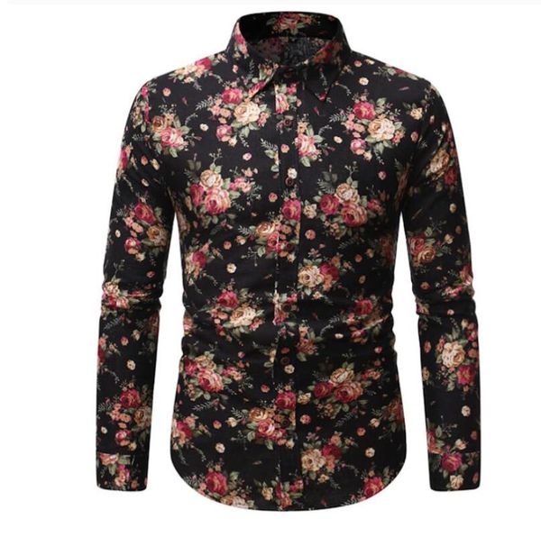 hawaiian shirt new men shirt long sleeve fashion casual slim print flower daily youth trend men 14 colors, White;black
hawaiian shirt new men shirt long sleeve fashion casual slim print flower daily youth trend men 14 colors, White;black