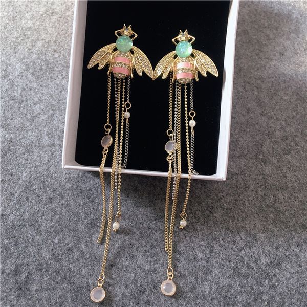 balanbiu cute insect earrings for women unique rhinestone resin crystal bee long tassel earring gold color korea fashion jewelry, Golden
balanbiu cute insect earrings for women unique rhinestone resin crystal bee long tassel earring gold color korea fashion jewelry, Golden
